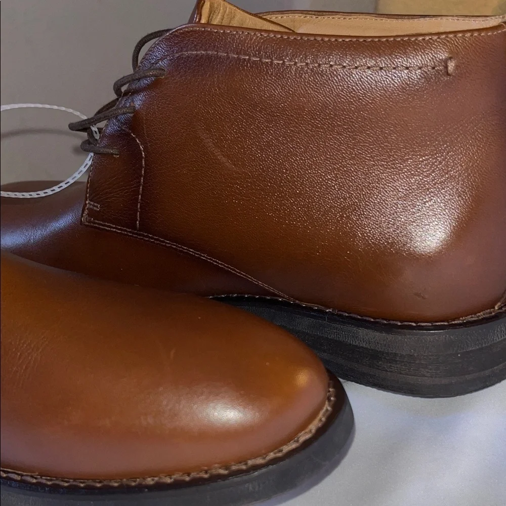 Flag Ltd Elegant Brown Leather Chukka Boots for Men